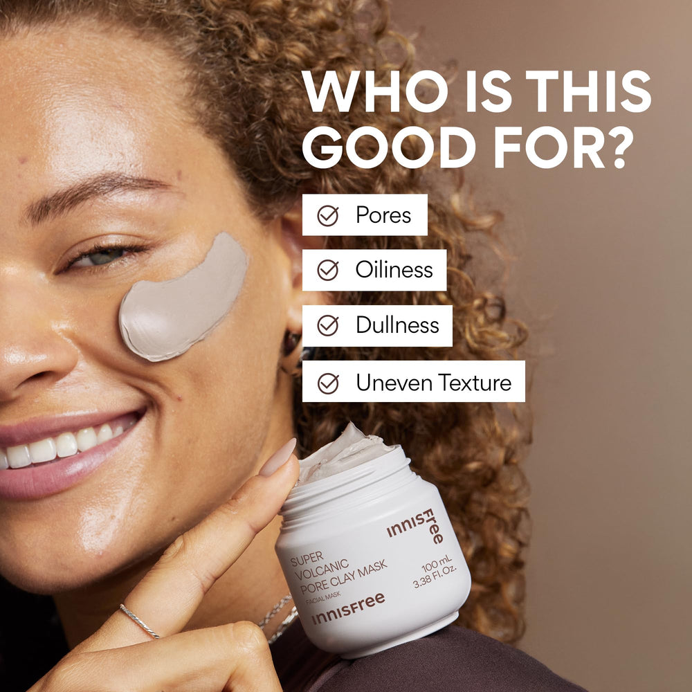 innisfree product beside hand showing scale and easy at-home treatment benefit