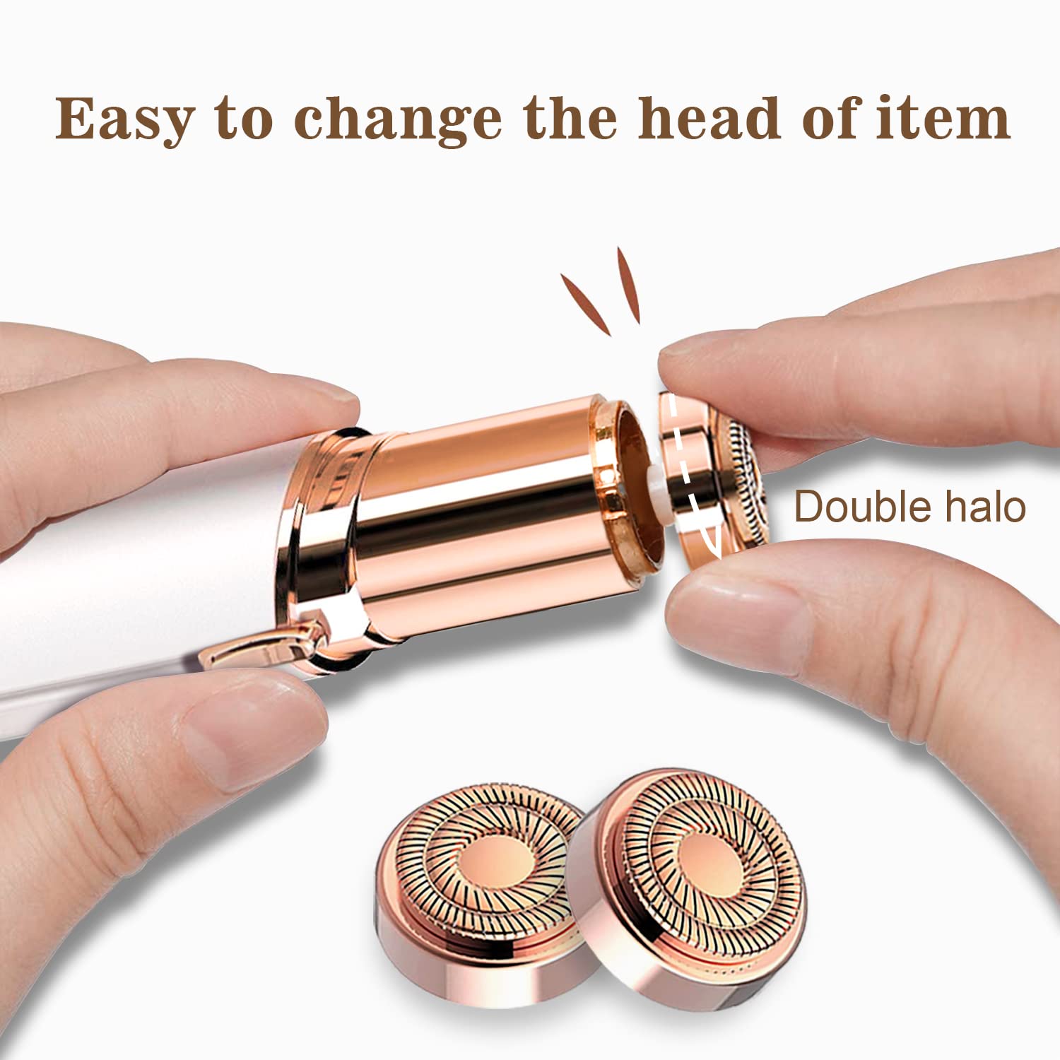 innobeaut closeup dual ring blade highlighting gentle wider contact for smooth trim
