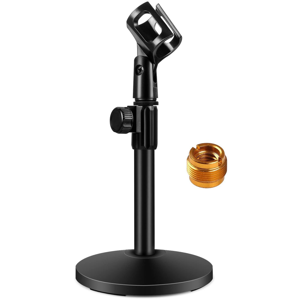 InnoGear front view of desktop mic stand showing overall design and stability benefit