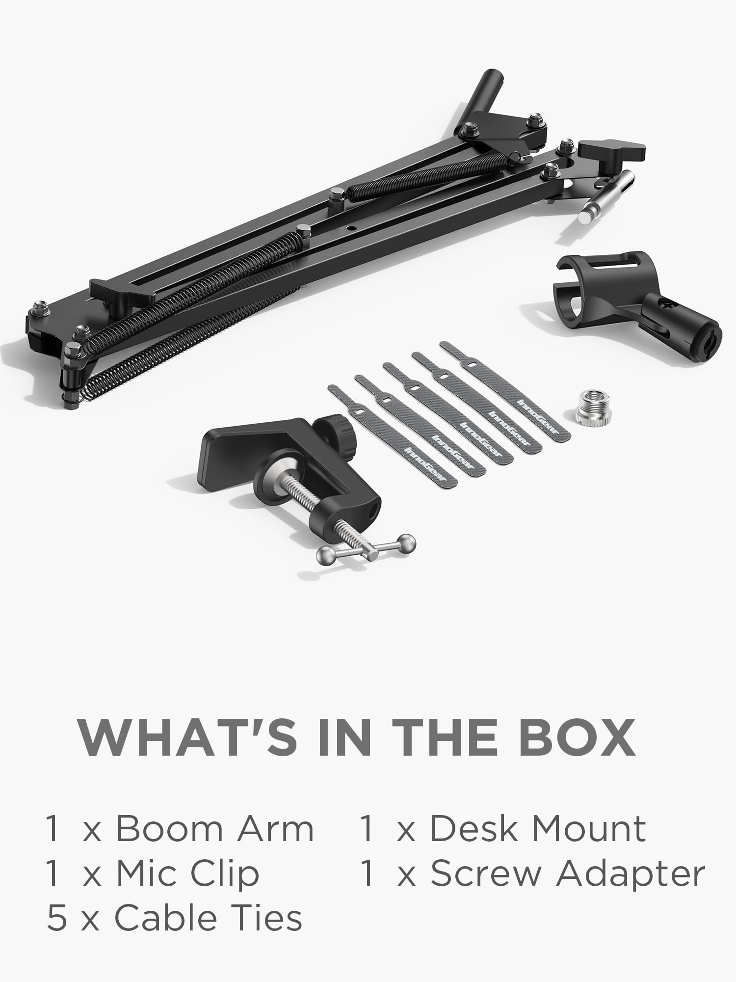 InnoGear adapter and clip displayed for microphone compatibility