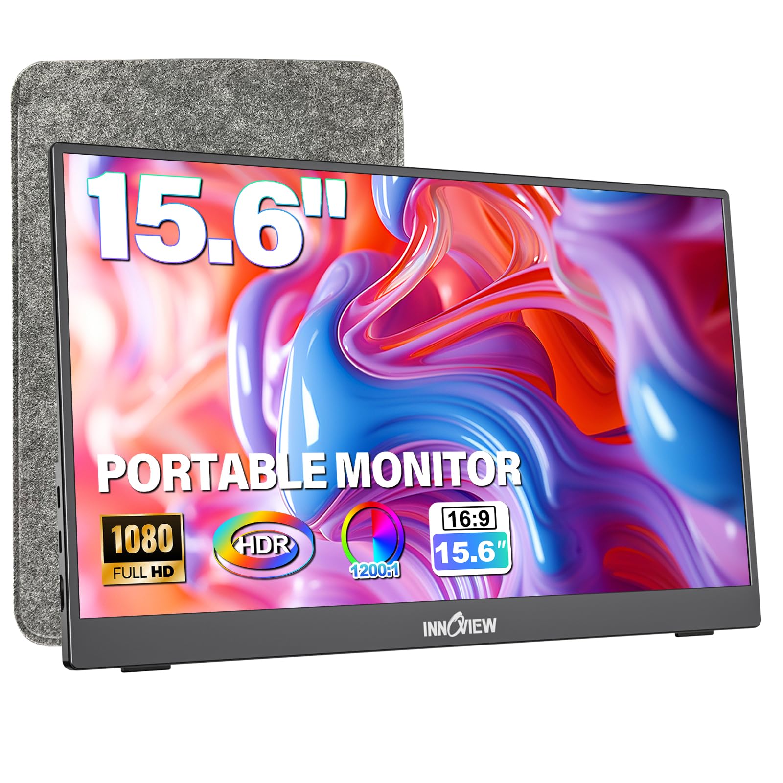 InnoView front view showing clear 1080P image, perfect for workspace expansion