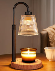 Innqoo front view lamp showing polished base and shade, enhances safe ambiance