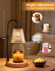 Innqoo adjustable-height mechanism detail, allows tailored warming for candles