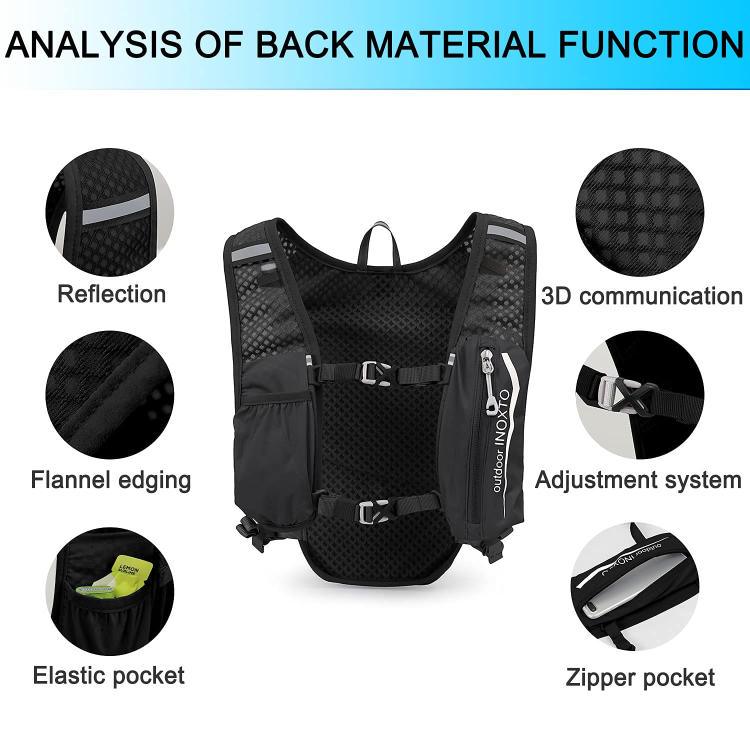 IX INOXTO 1.5L insulated bladder filled, keeping fluids cool for extended outings