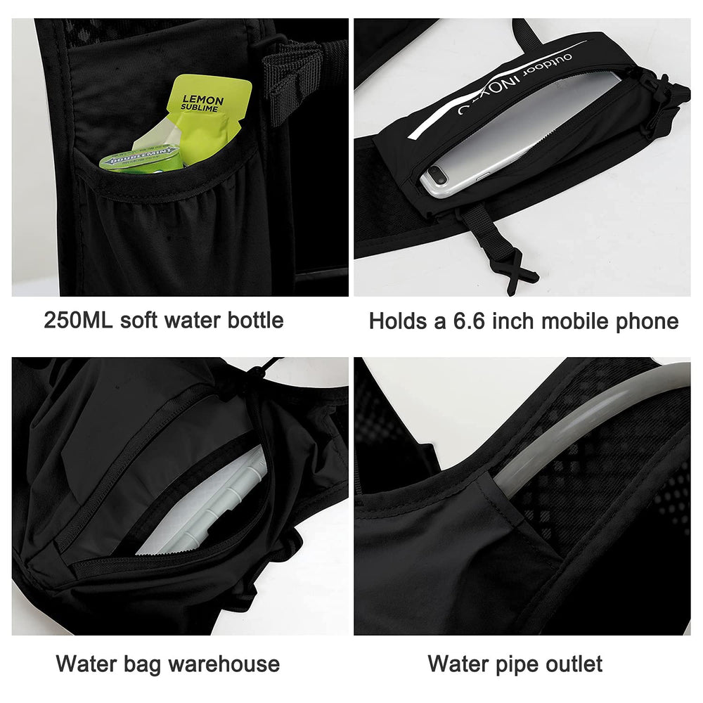 IX INOXTO worn by a trail runner showing low-bounce fit and hands-free hydration