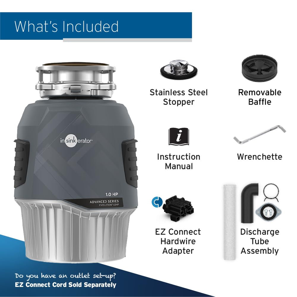 InSinkErator removable dishwasher inlet plug removed showing convenient dishwasher hookup benefit