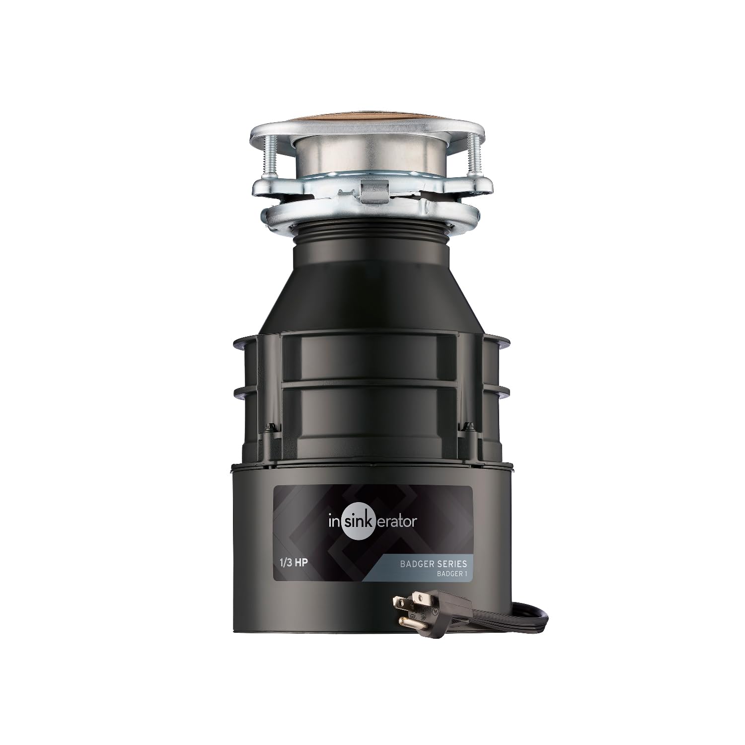 InSinkErator Badger 1 front view showing compact unit and accessible controls for convenience