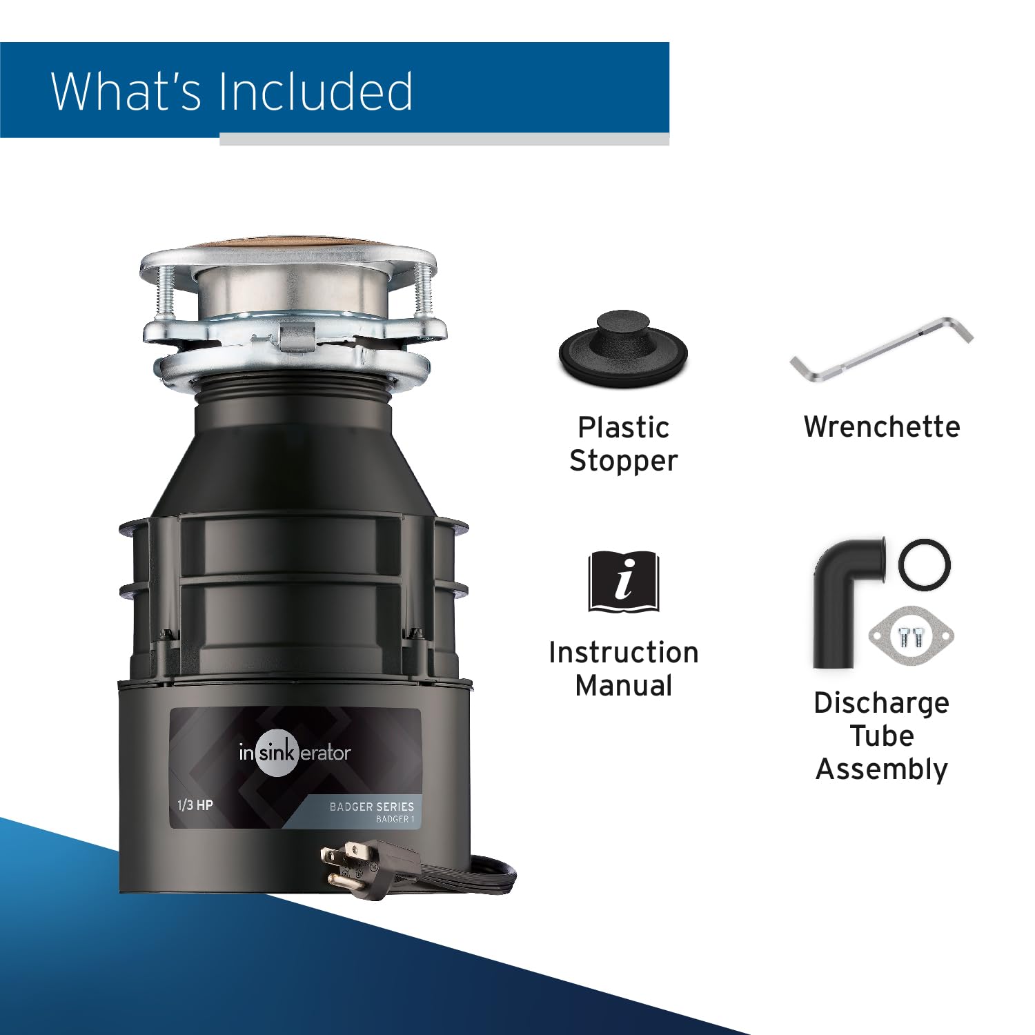 InSinkErator Badger 1 size comparison with a cup to illustrate compact dimensions and scale