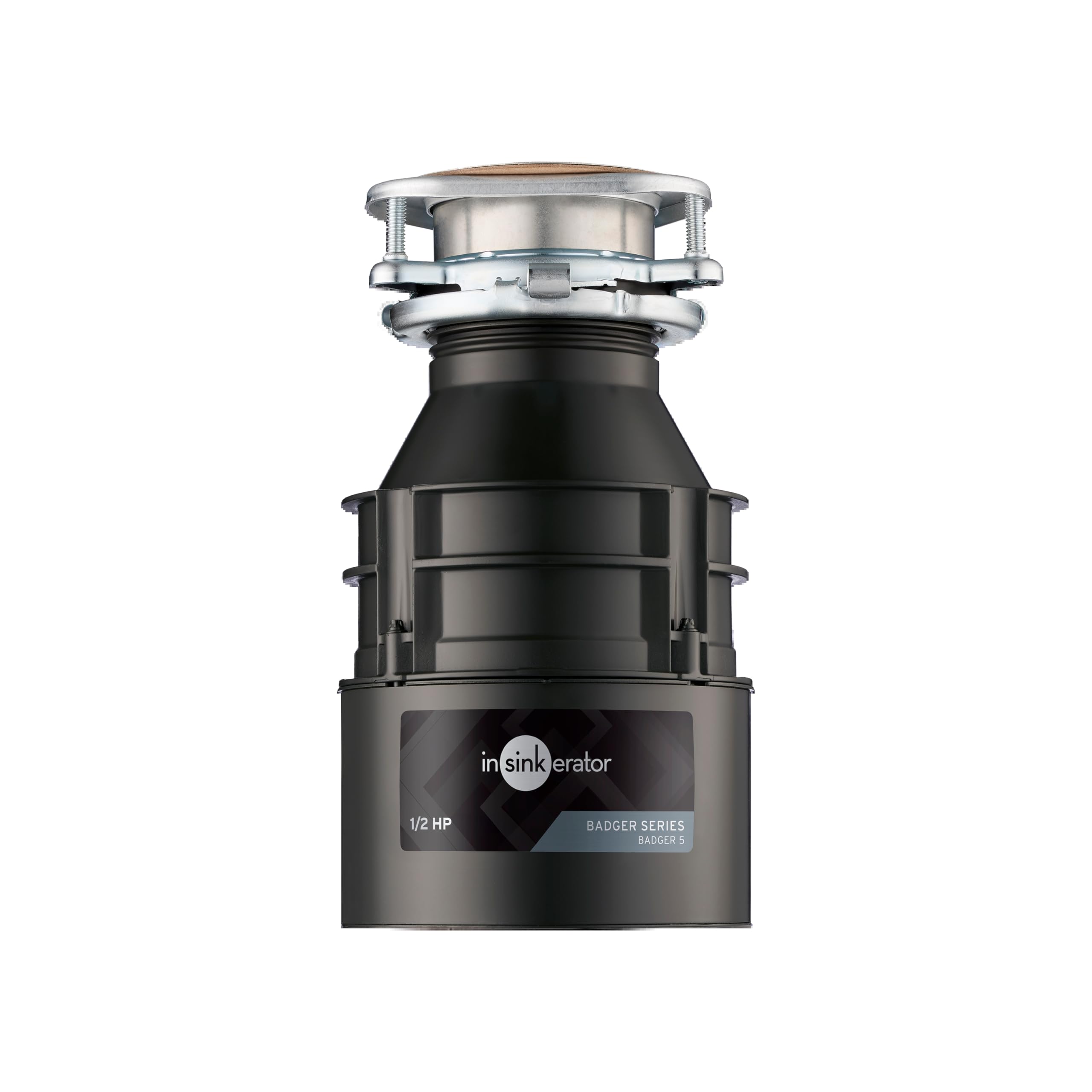 InSinkErator front view of Badger 5 showing compact unit and reliable performance