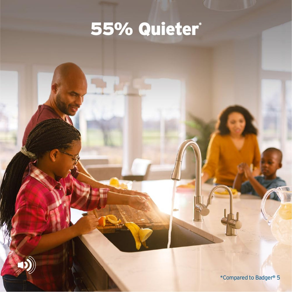 InSinkErator close-up of stainless grind chamber for lasting durability