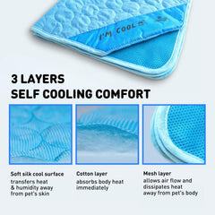 INSPECTOR TAIL cross-section of layers showing ice-silk, absorbent cotton and mesh for heat dispersion