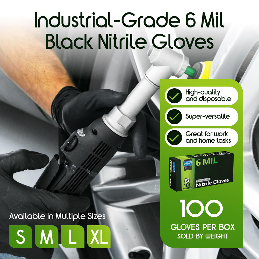 Inspire close-up of textured nitrile surface for improved grip