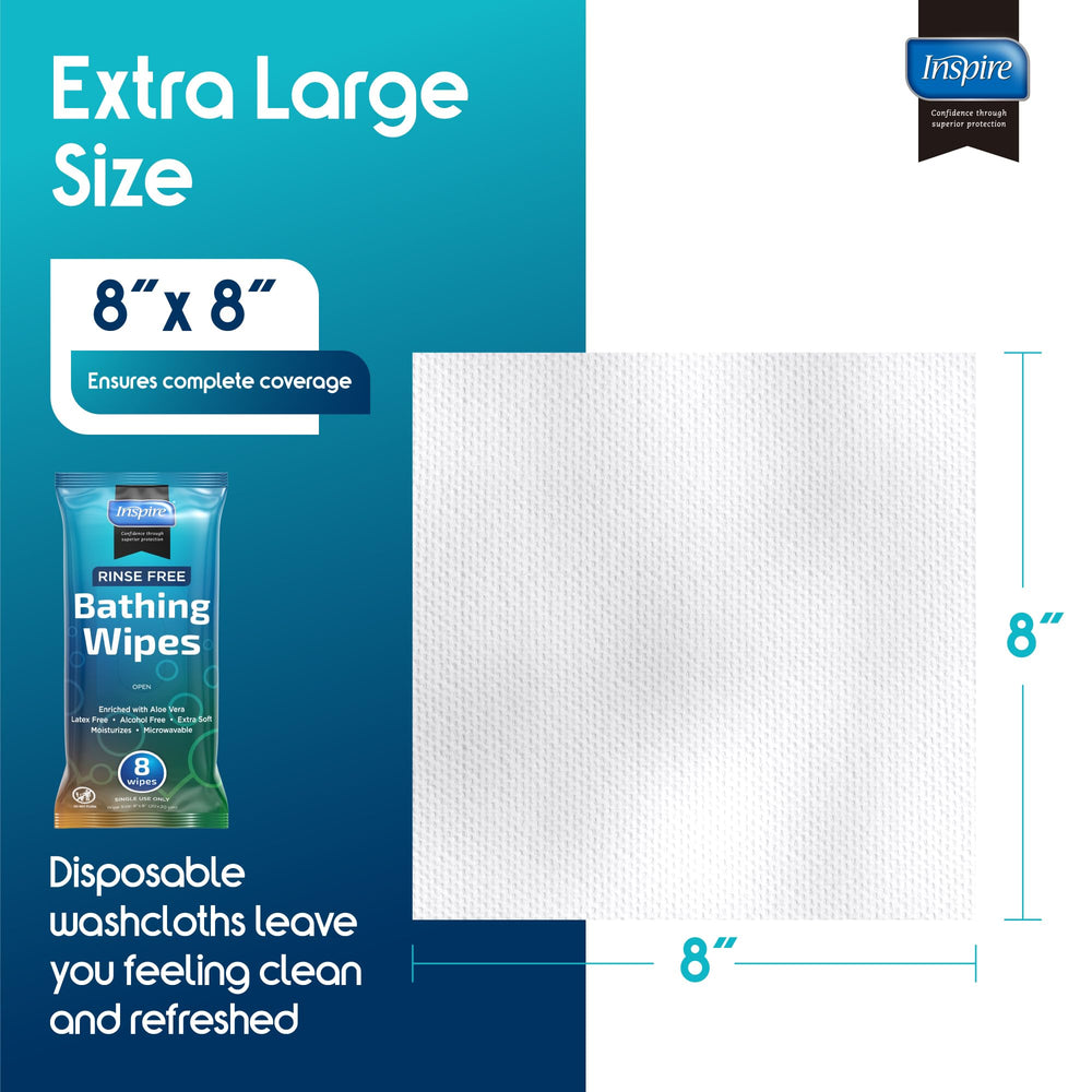 Inspire caregiver using wipe to gently cleanse an adult for care