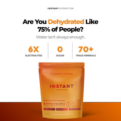 Instant Hydration single open stick packet displayed to show compact travel-friendly portion