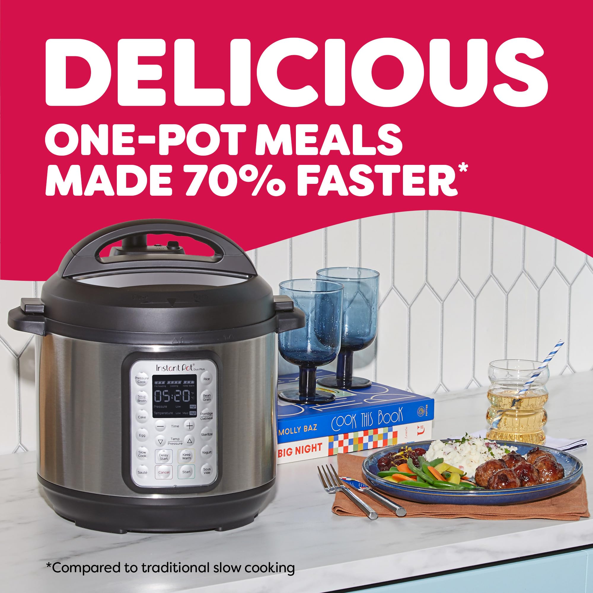 Instant Pot included accessories laid out showing extra sealing rings and rack