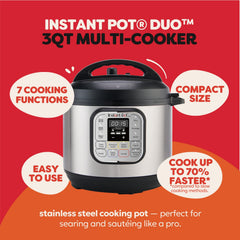 Instant Pot stainless steel inner pot closeup highlighting tri‑ply bottom performance