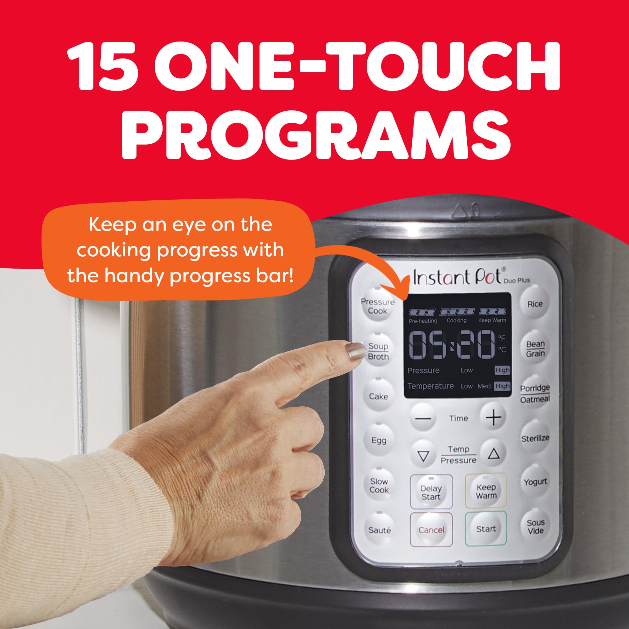 Instant Pot lid lock mechanism detail providing secure, worry‑free sealing