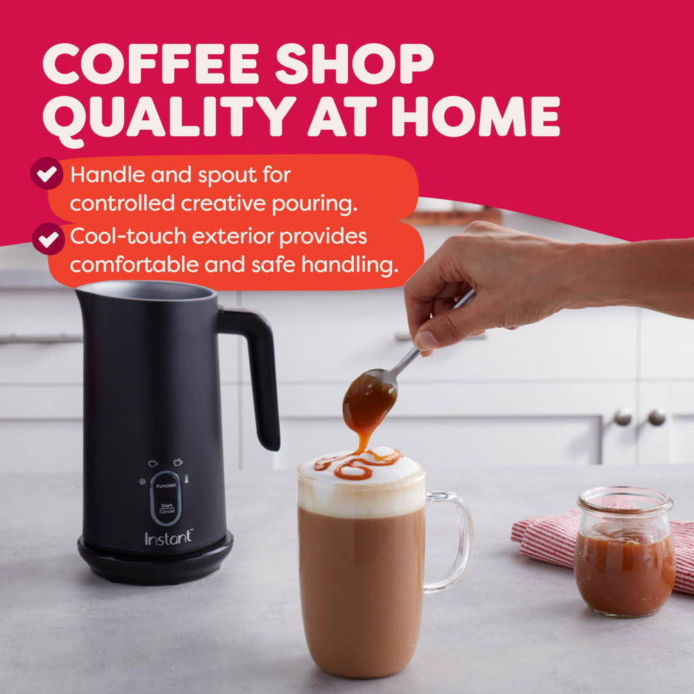 Instant Pot beside a standard mug for scale showing compact footprint benefit: fits small kitchens