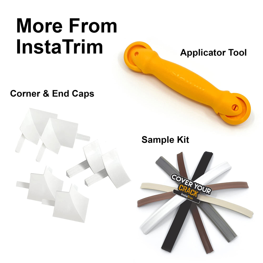 InstaTrim width comparison showing 3/4 inch coverage and fit