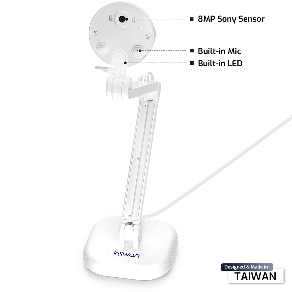 INSWAN INS-1 label and USB port view showing compatibility and ports