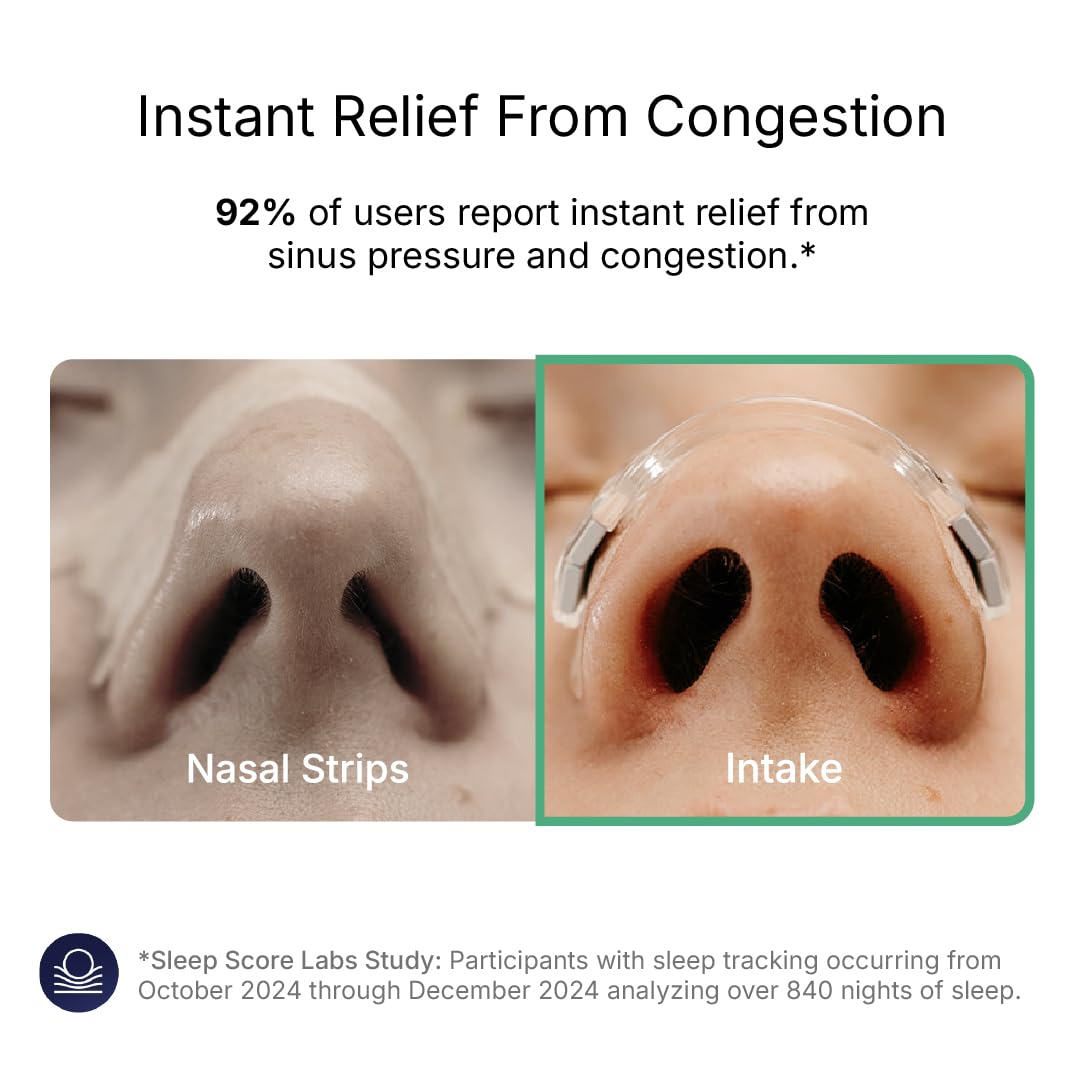 intake band worn front view demonstrating steady nasal lift benefit