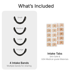 intake close-up of nasal tabs texture highlighting comfortable fit