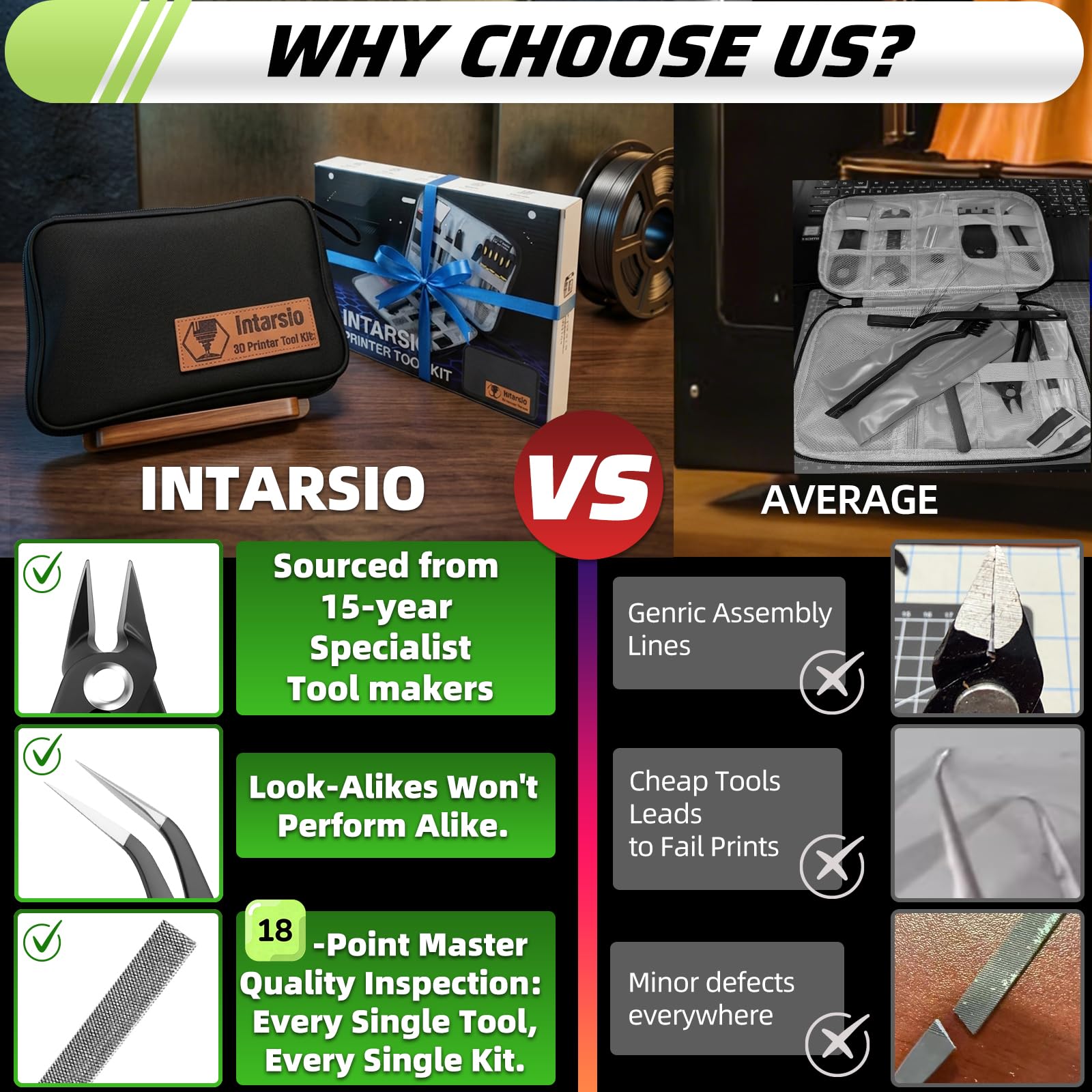Intarsio tools in use lifting a 3D print showing safer removal from bed