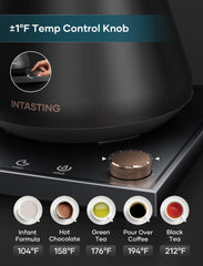 INTASTING digital display and brew stopwatch visible for timing and accuracy benefit