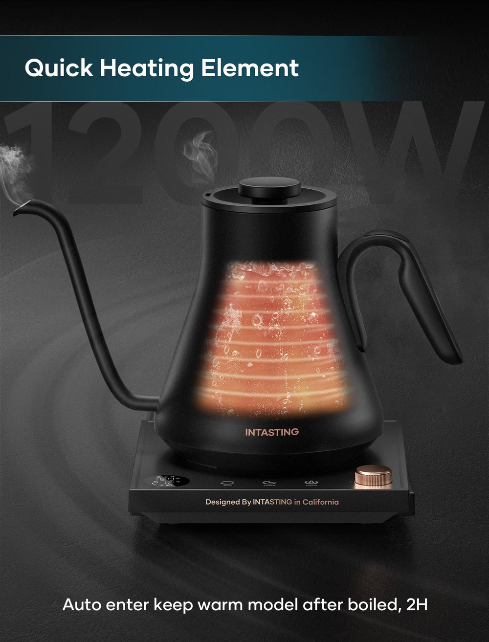 INTASTING pouring over a pour-over dripper demonstrating steady flow and extraction benefit