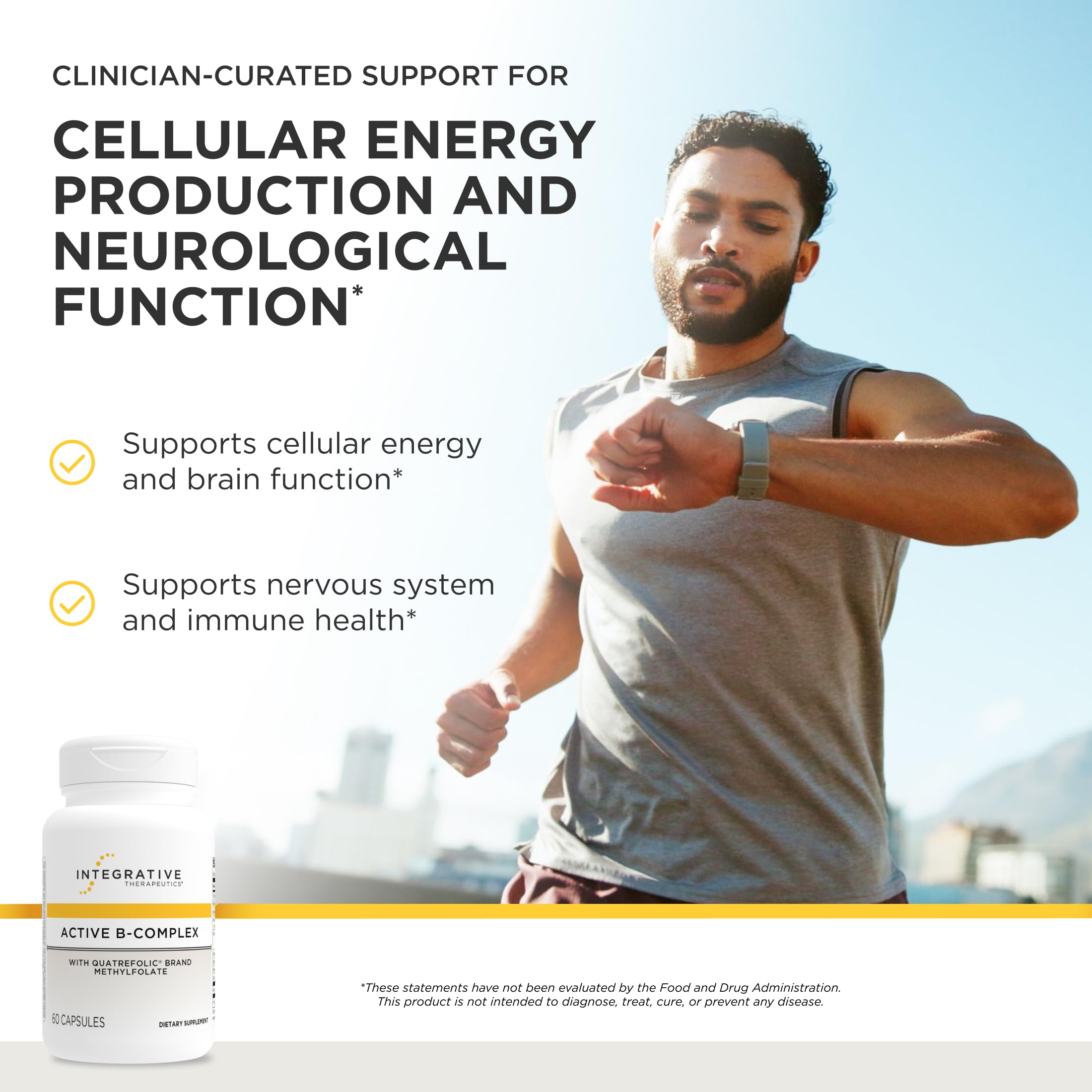 Integrative Therapeutics bottle open with capsules visible for easy daily dosing