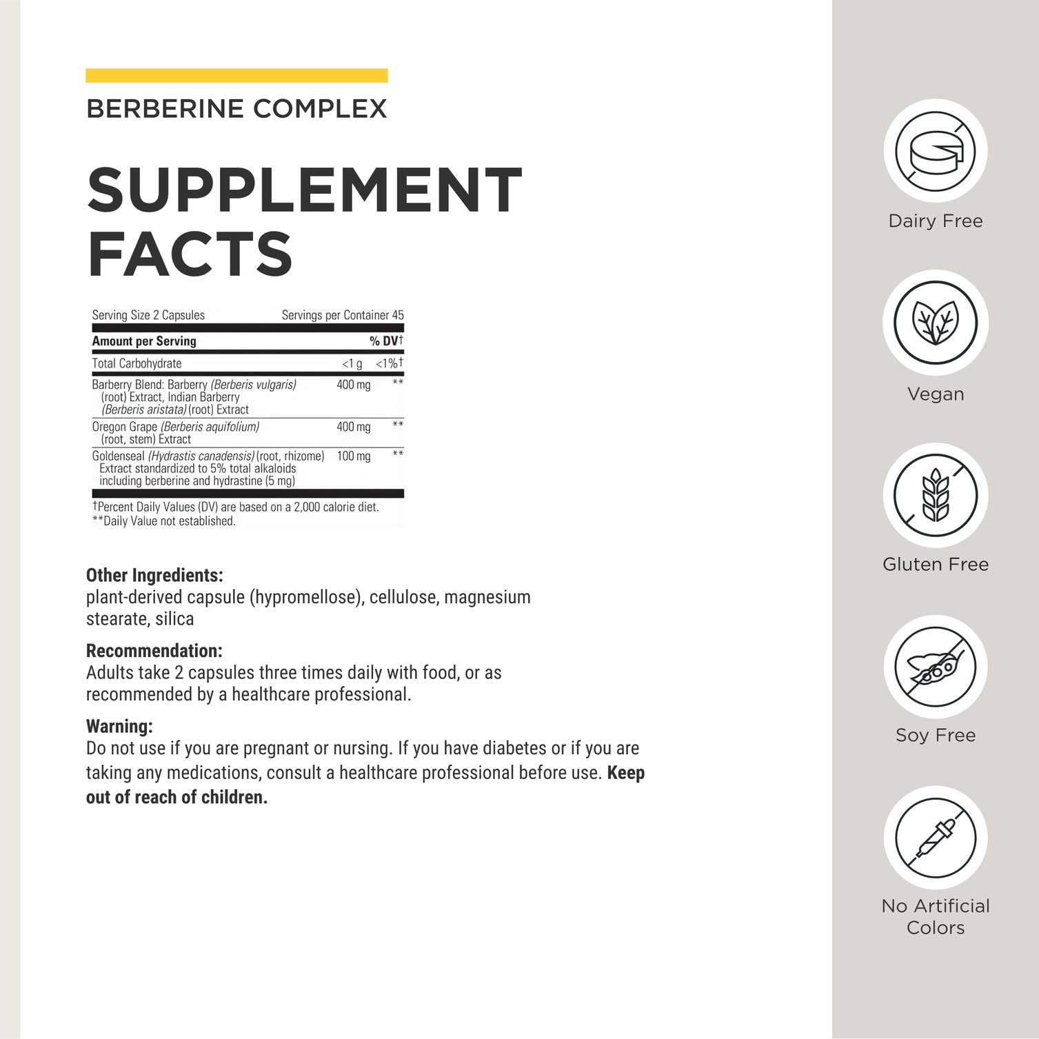 Integrative Therapeutics ingredient label displaying botanical sources and transparency