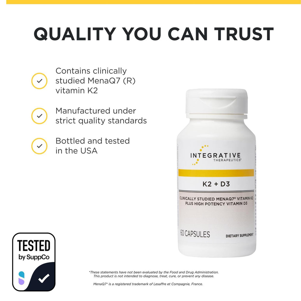 Integrative Therapeutics capsule held in hand showing one‑per‑day serving size
