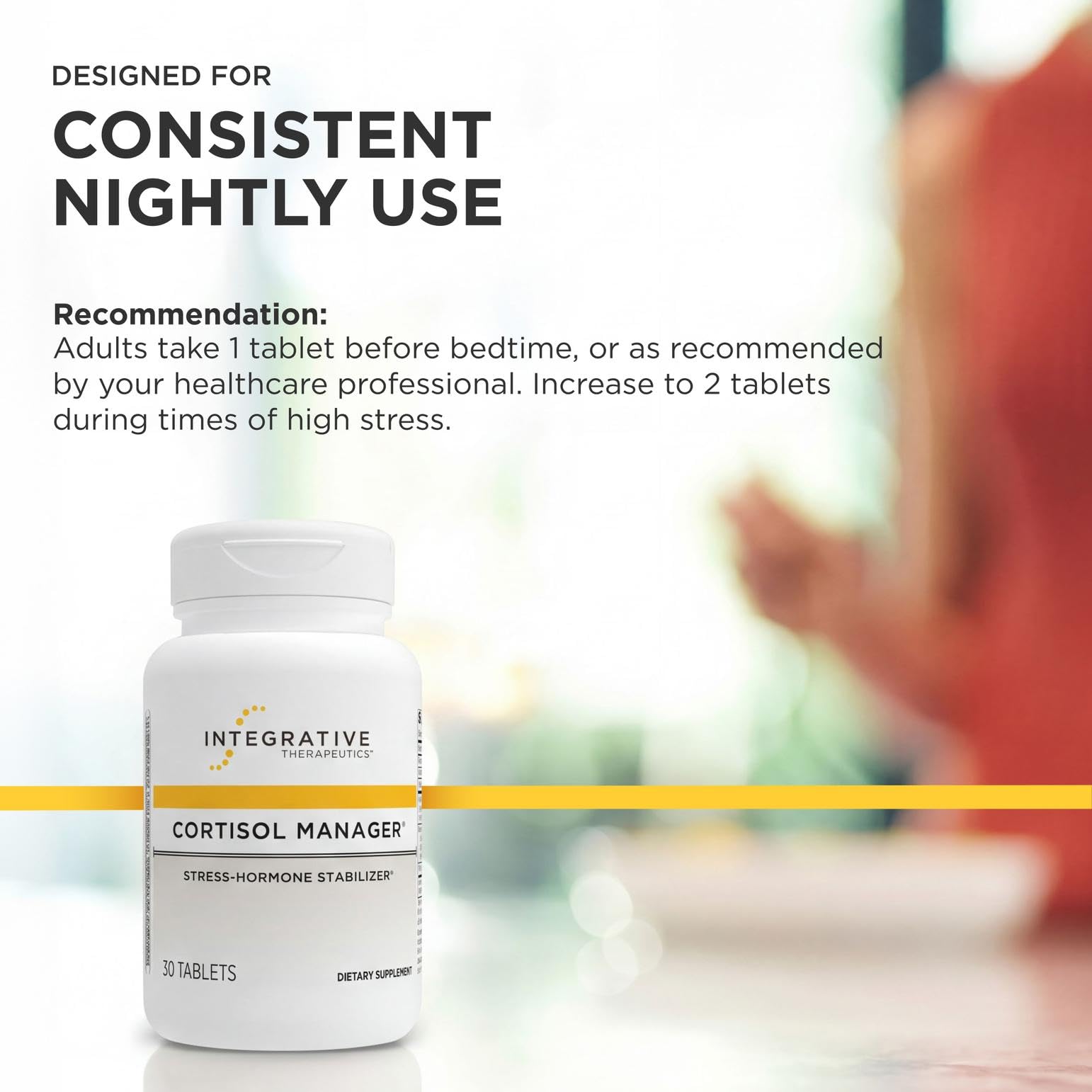 Integrative Therapeutics supplement facts label close-up for transparency