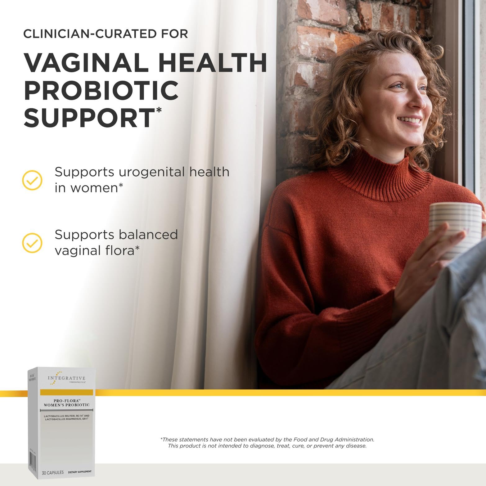 Integrative Therapeutics bottle cap and clear label for quality assurance