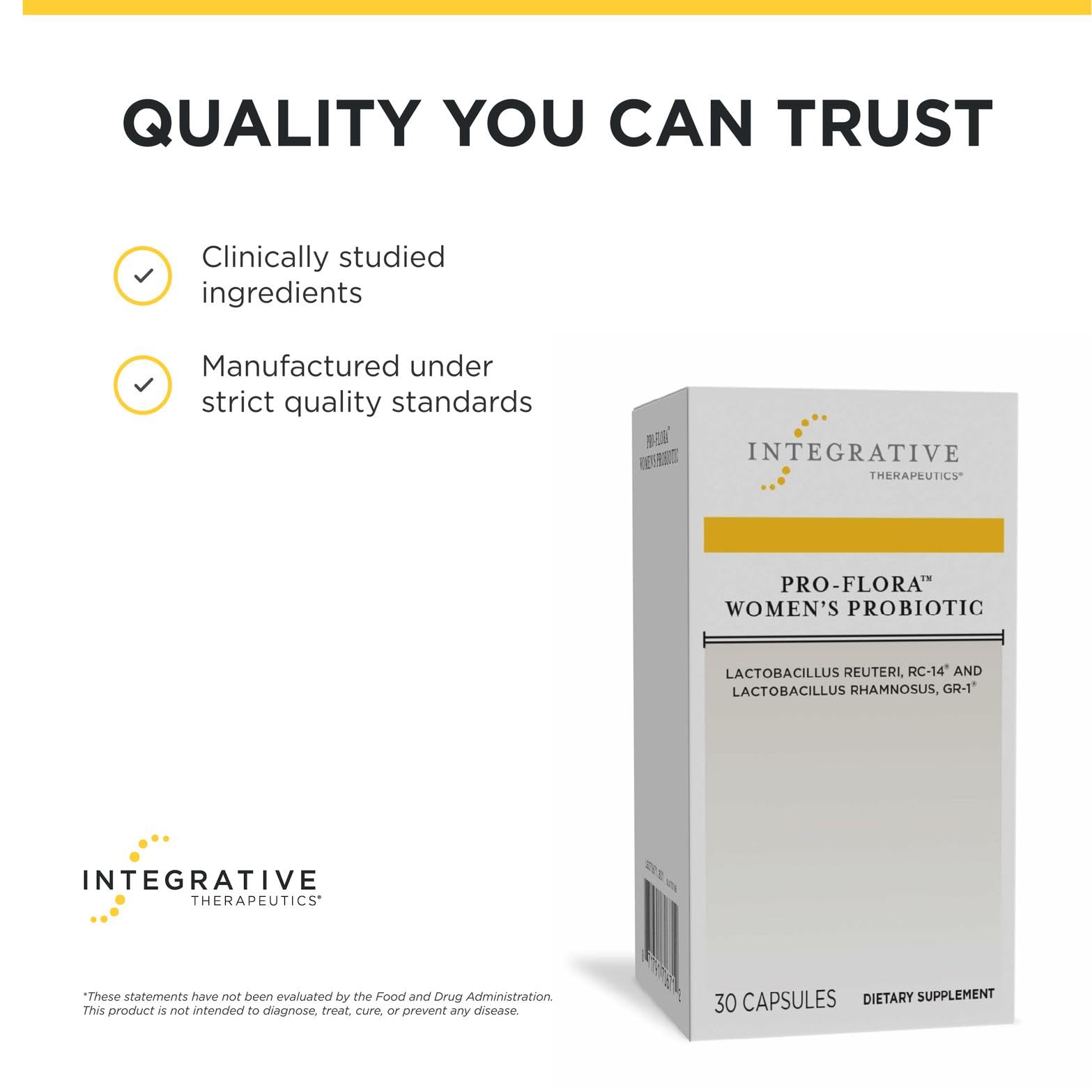 Integrative Therapeutics bottle on nightstand conveying daily routine ease