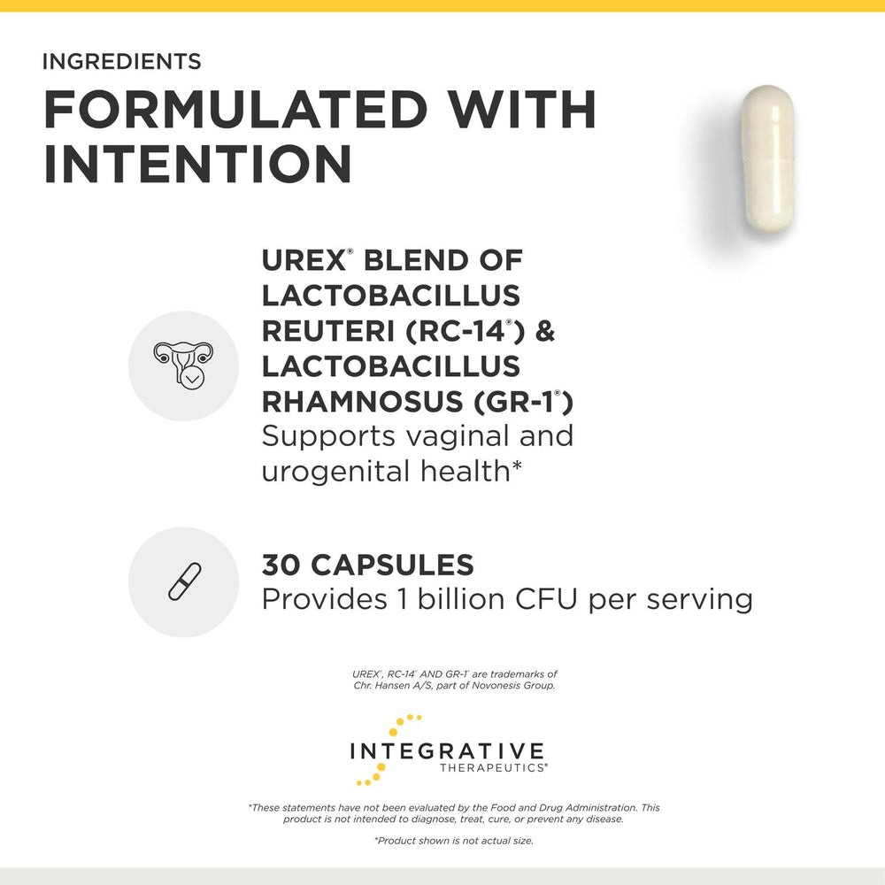 Integrative Therapeutics capsule in hand showing real size and convenience