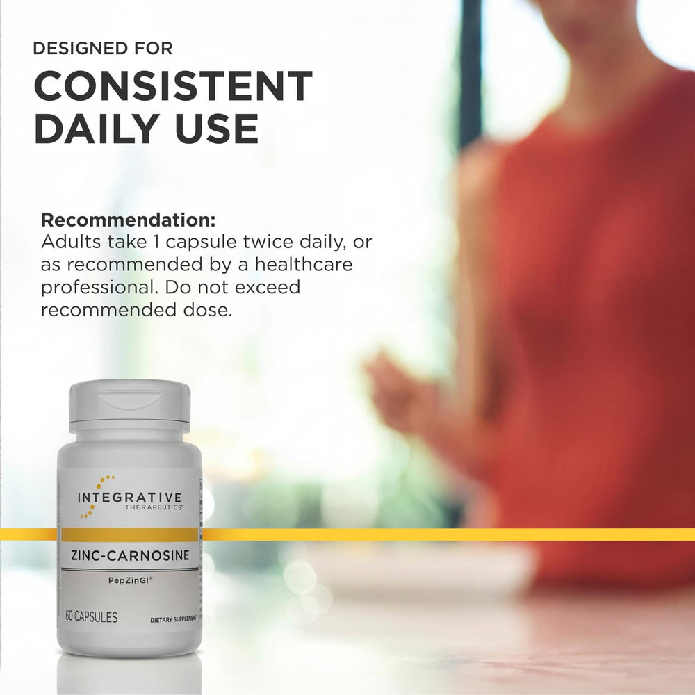 hand holding one capsule to show Integrative Therapeutics capsule scale and convenient dosing