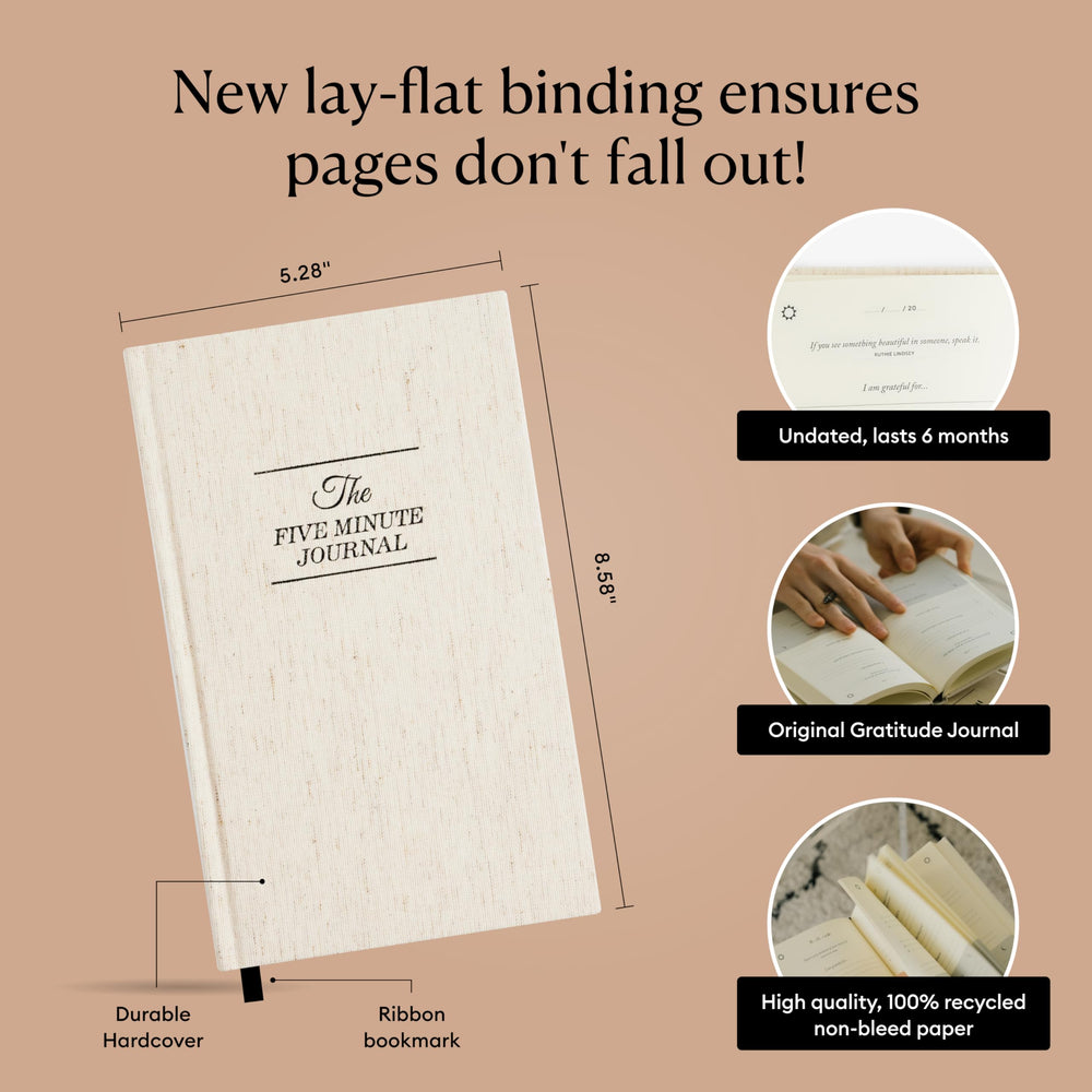 Intelligent Change journal held in hand to show portable size and convenience