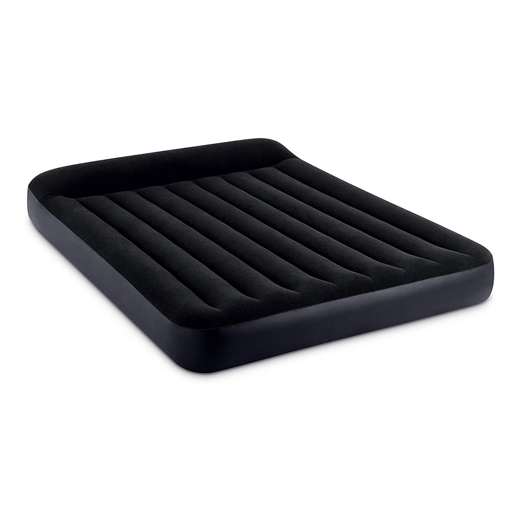 Intex front view of queen air mattress showing full setup and comfort