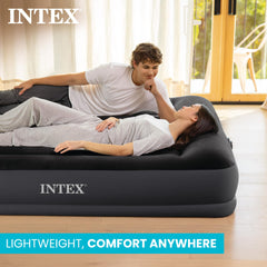 Intex velvet top texture closeup showing soft sleeping surface