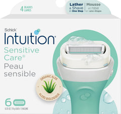 INTUITION Schick front packaging showing 6 refill cartridges and benefits