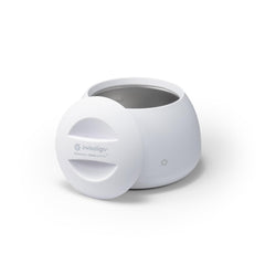 INVISALIGN ultrasonic cleaner front view showing compact unit and lid for convenient storage