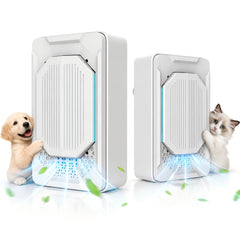 Ionizers front view packaging showing two units and compact design benefit