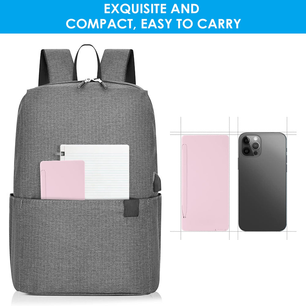 iPepul pink next to a smartphone to show compact size for bag-friendly convenience