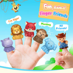 IPOURUP finger-puppet animals for storytelling and language development