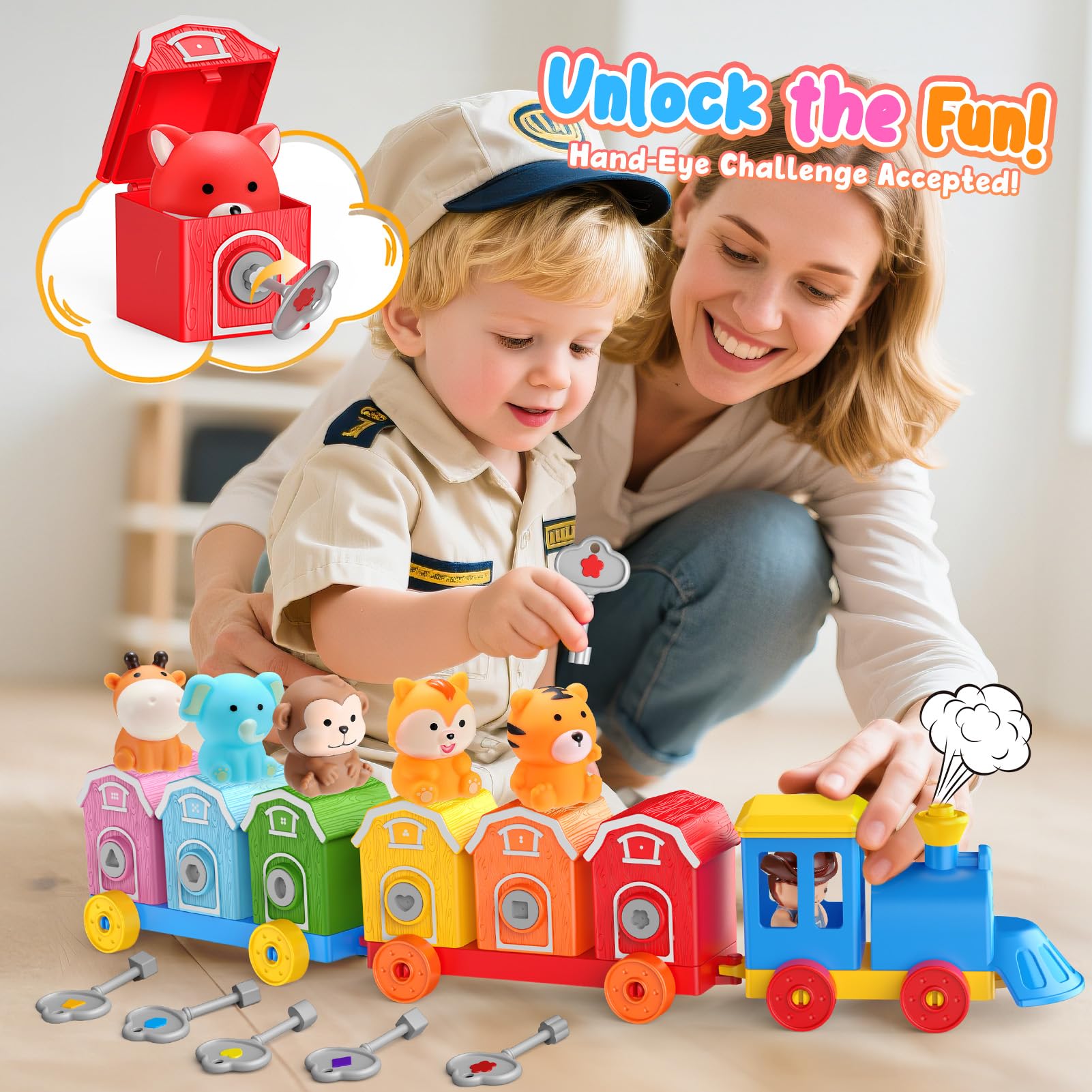 IPOURUP train set in play setting encouraging cooperative play