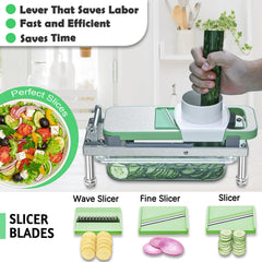 IPOVIPO lever handle closeup demonstrating 3x leverage for easy chopping