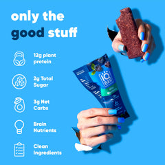 IQBAR bar sliced open revealing fruit-filled center for steady energy