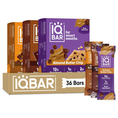 IQBAR front packaging showing chocolate variety and low sugar benefit