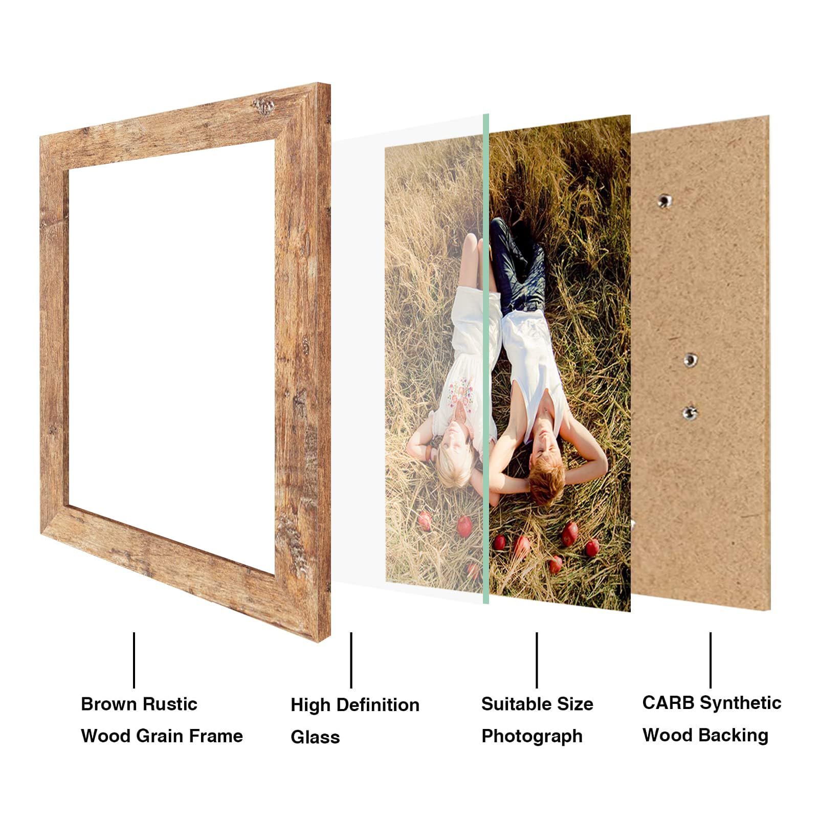 iRahmen back showing fasteners and easel for quick assembly and versatile display benefit
